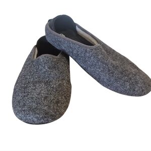 Mahabis Gray Slippers Size 39 No Outer Soles Wool Slip On US 8